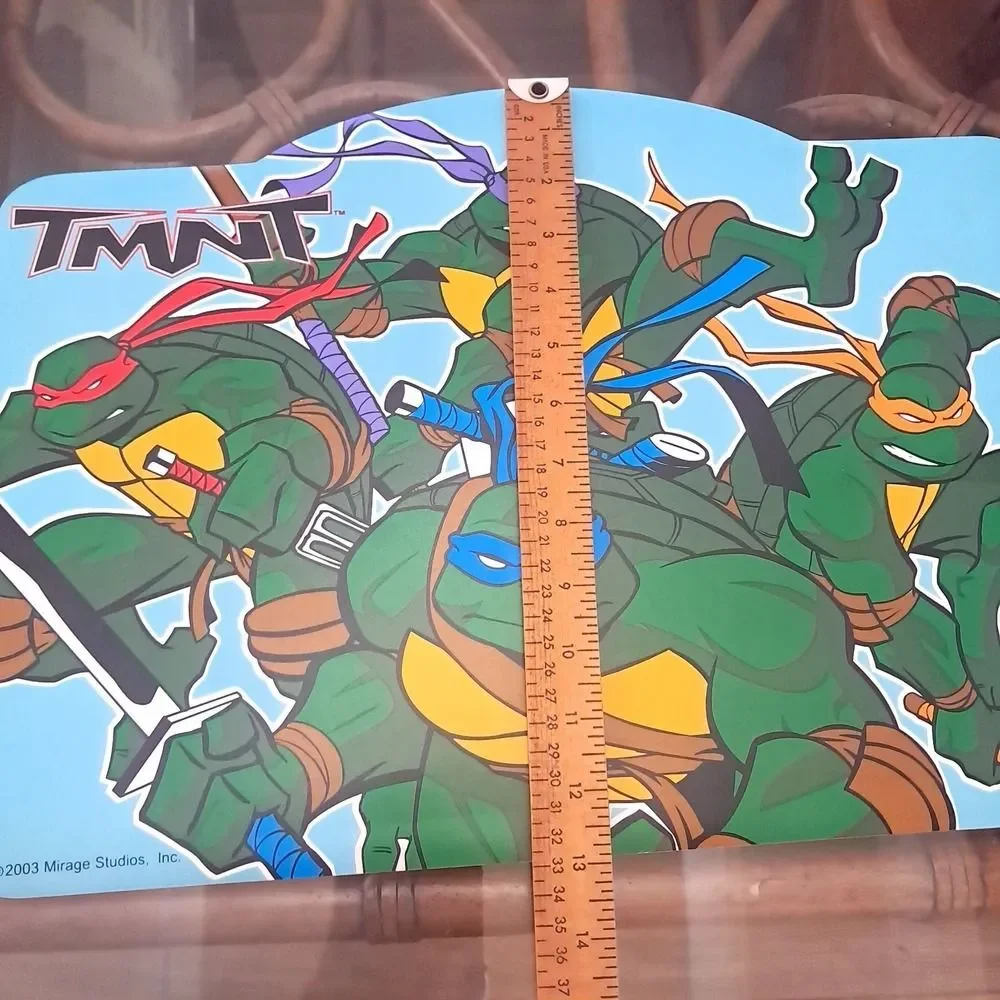 Vintage Teenage Mutant Ninja Turtles Table Placemat TMNT 2003 vinyl‎ foam Mirage